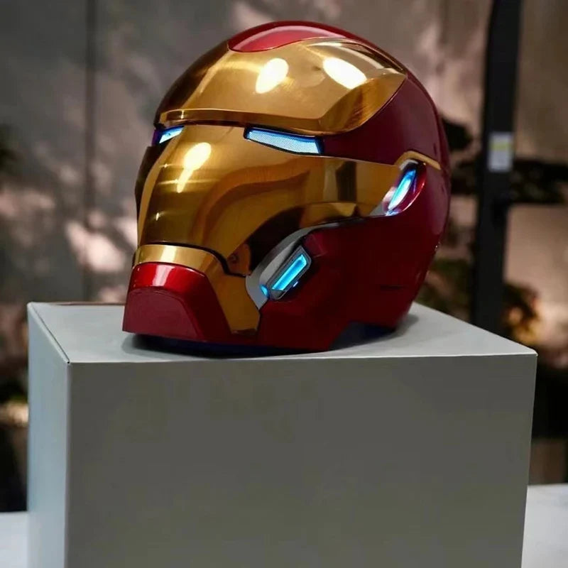 Iron Man Mk50 Rc Wearable Helmet Voice-Activated Deformation Around Figures Animation Derivatives Model Toy Cosplay Gift