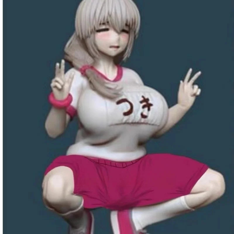 Resin White Mold Assemble High Precision 3D Print Game Figure Girl Uruibara Moon White Mold Kit Static Collectible Model
