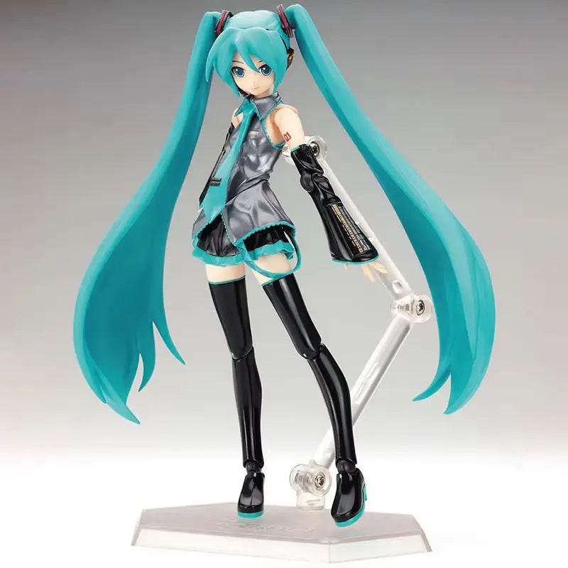 Figma Hatsune Miku Anime Action Figures Movable Joints Contain The Props Desktop Decoration Collection Pvc Model Toys And Gifts