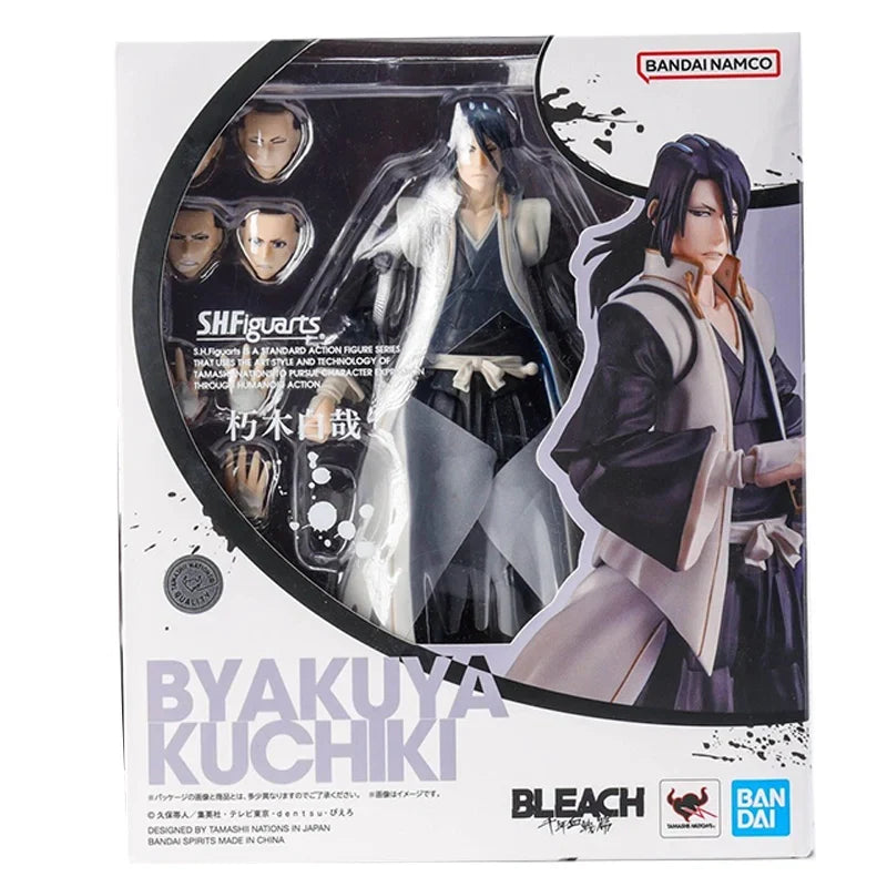 Bandai Genuine SHF BLEACH Ichigo Kurosaki Toushiro Hitsugaya Byakuya Kuchiki Kenpachi Zaraki Renji Abarai Anime Figure Model Toy