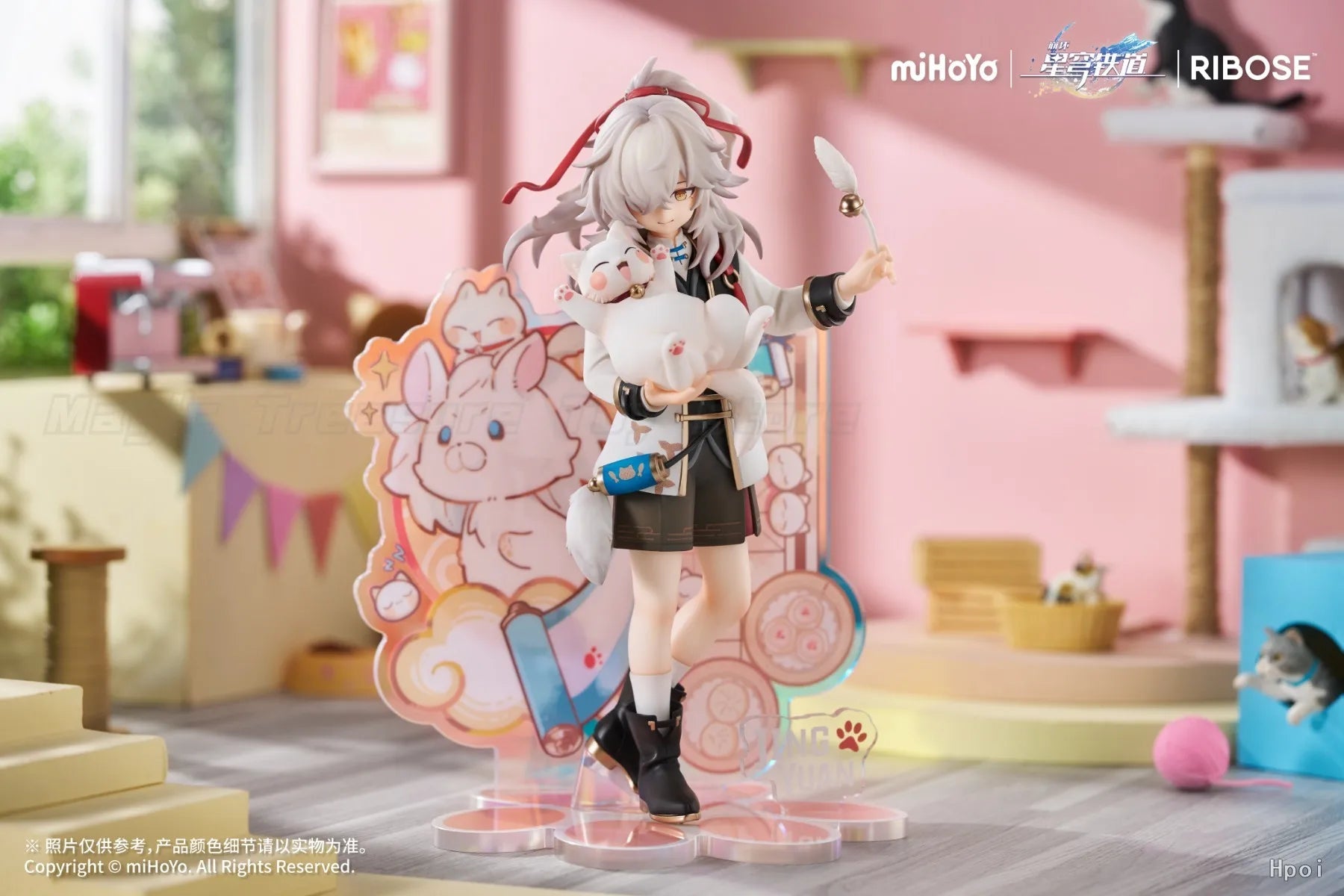 【In stock】Original RIBOSE RISE UP Series Honkai: Star Rail Xiaobudian Cat Series Figure Jingyuan Model Toys and Figure Gifts