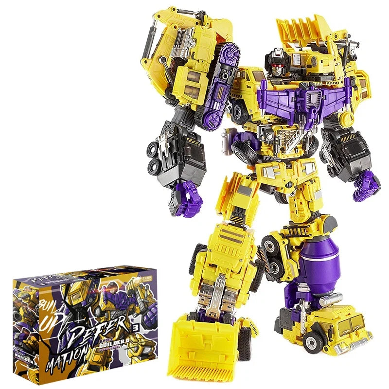 6IN1 JINBAO Devastator & Kit G1 GT Transformation Masterpiece Action Figure Toy Movie 8008 Oversize 45cm Deformation Car Robot