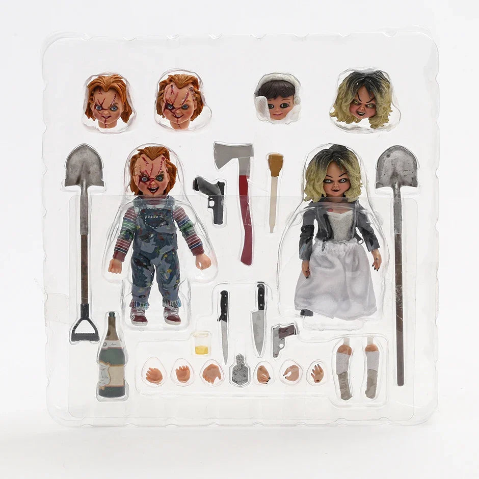 NECA Ultimate Bride of Chucky & Tiffany 7" Horror Action Figure 2-Pack