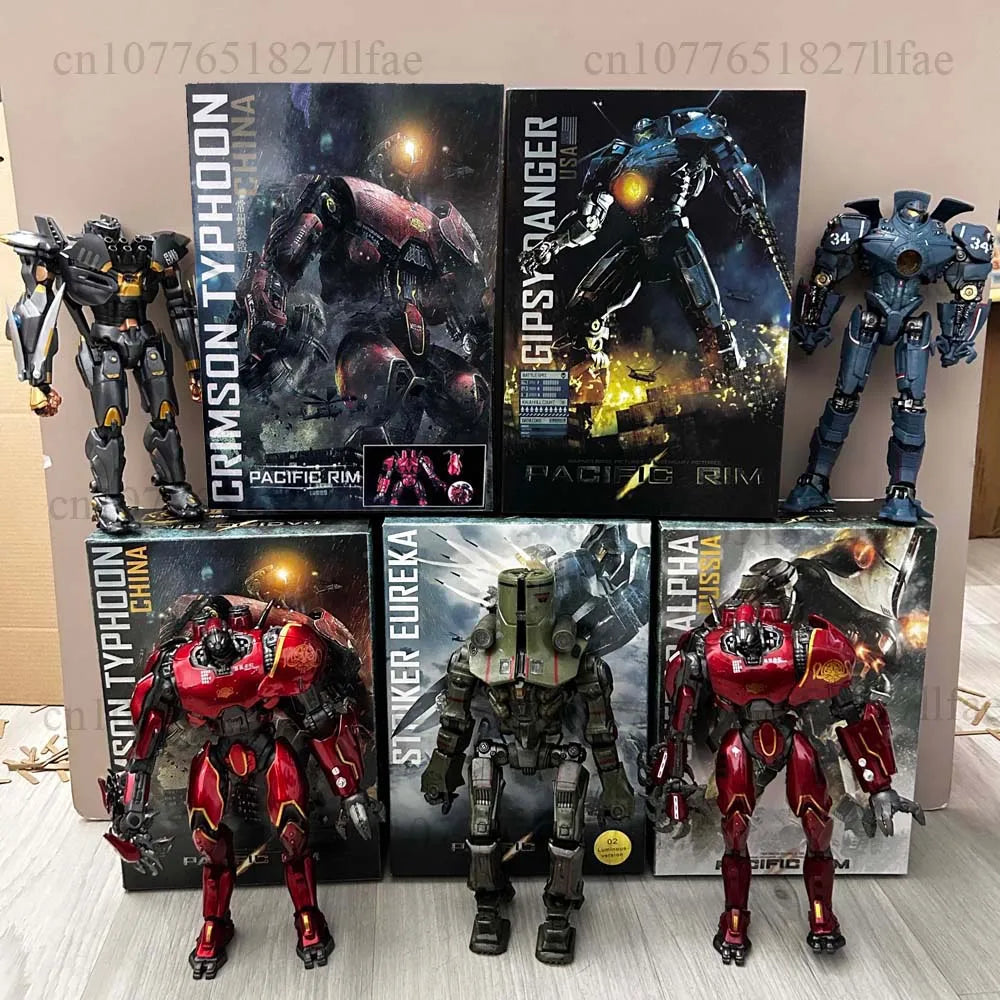 NECA Figure Pacific Rim Figure LED Red Tramp Japanese Mecha Gipsy Danger Obsidian Fury The Eureka Raiders Armour Room Decor Gift