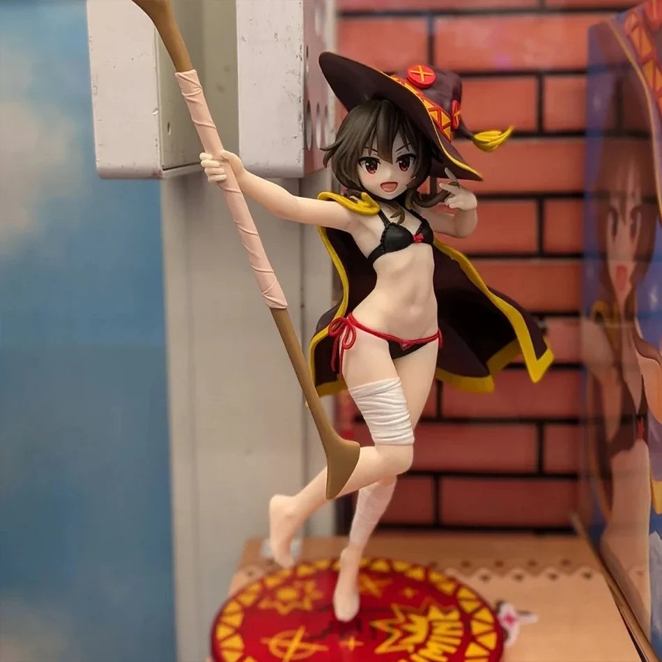 Anime Figure KonoSuba: God's Blessing on This Wonderful World! Megumin the Great Mage Swimsuit Beautiful Girl Figure Model Toys