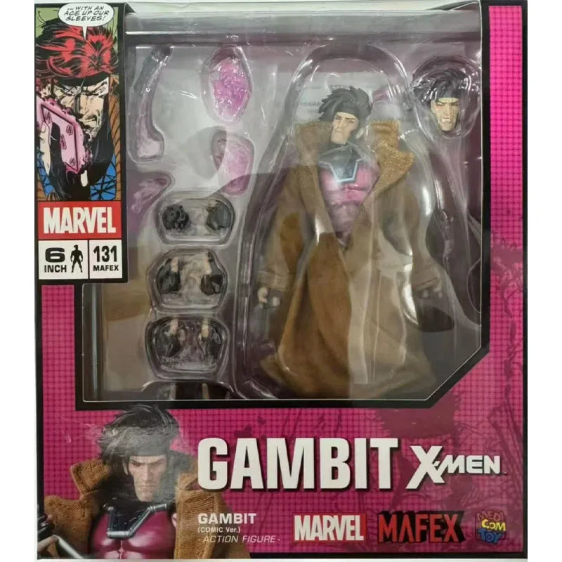 MEDICOM TOY Original MODEL KIT MAFEX 131 GAMBIT COMIC VER ACTION FIGURE Anime Action Figure Model Toys  Model Gifts For boys
