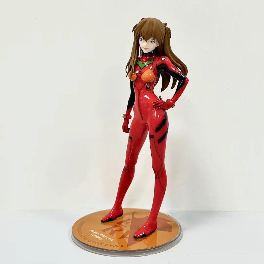 22CM Anime Asuka Langley Soryu Figure Shin Seiki Evangelion Souryuu Kaiyodo Standing With Arms Akimbo Action Figure Doll Toys