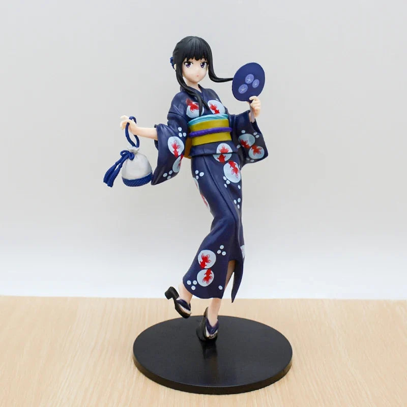 20cm Lycoris Recoil Nishikigi Chisato Anime Figure Inoue Takina Yukata de Odekake Action Figure Collectible Model Doll Toys Gift