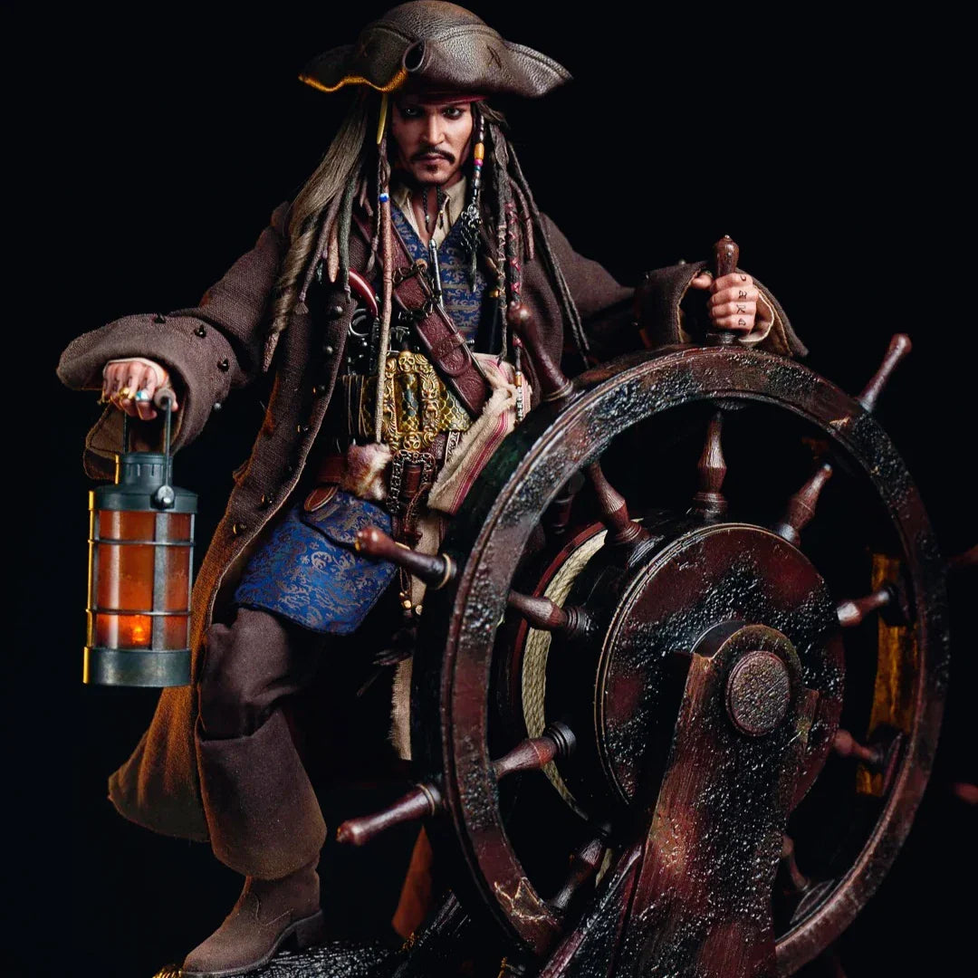 HOTTOYS HT 1/6 Pirates of The Caribbean Jack Sparrow DX37/DX38/DX39AE Hair Transplant Version Action Figure Collection Model Toy