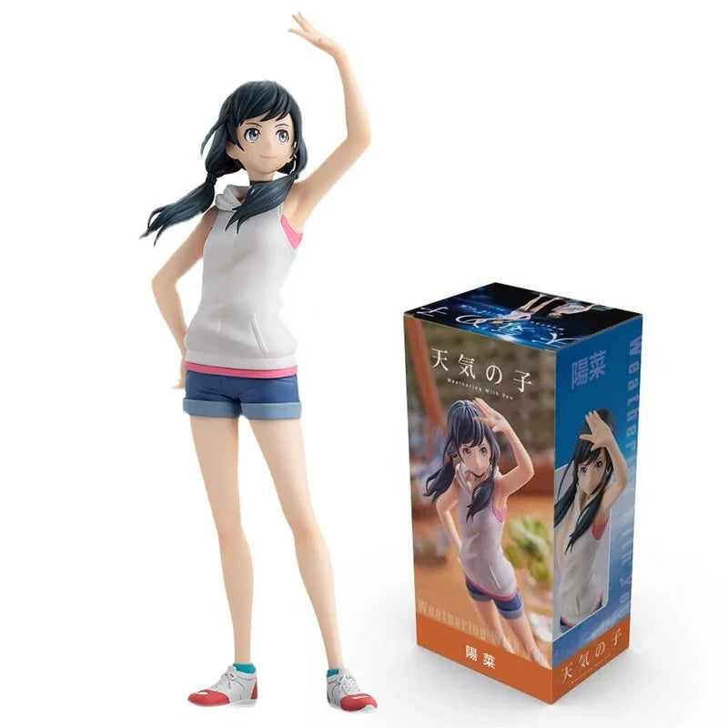 22cm Your Name Anime Figure Tachibana Taki/Miyamizu Mitsuha Action Figure Hodaka Morishima/Hina Amano Figurine Model Doll Toys