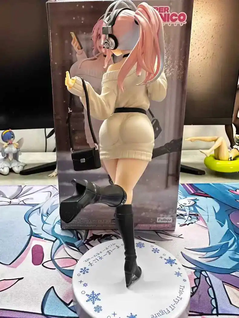 Original FuRyu Trio-Try-iT Super Sonico the Animation SUPERSONICO Winter Memories PVC Anime Figure Action Figures Model Toys