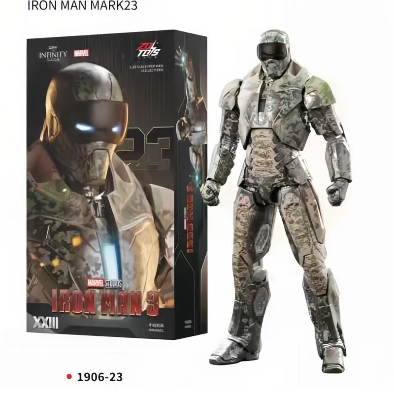 ZD Toys 1:10 Iron Man MK23 Actionfigur-Set – sehr detailliertes Sammlermodell, perfektes Geschenk für Superhelden-Fans