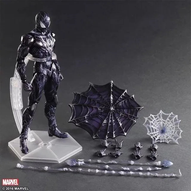 New Play Arts Kai Marvel Spider-Man Action Figure Red Black Joints Articulated Model Collectible Desktop Decoration Fan Gift