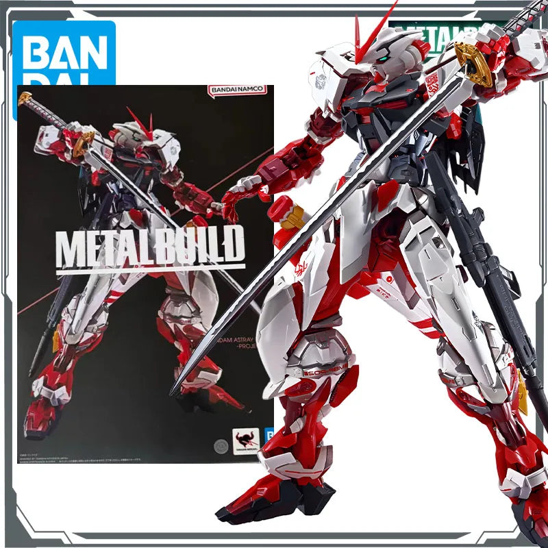 Bandai Original Mobile Gundam METAL BUILD GUNDAM ASTRAY RED FRAME 180mm Anime Action Figures Toys for Boys Gift Model Ornaments