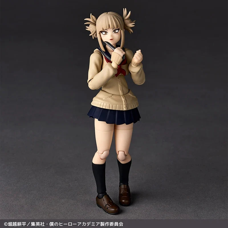 100% Original Kaiyodo Amazing Yamaguchi Revoltech NR072 My Hero Academia Himiko Toga Genuine In Stock Figure Model Toys