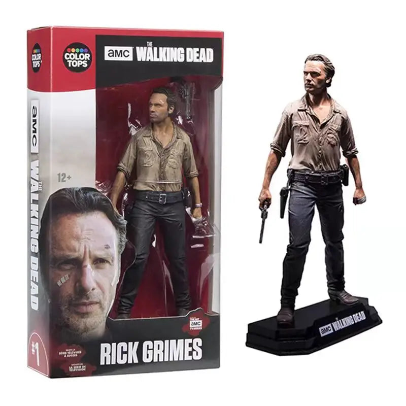 Movie Walking Dead Michonne Rick Grimes 15-17cm Cosplay Statue Model PVC Action Figure Toy