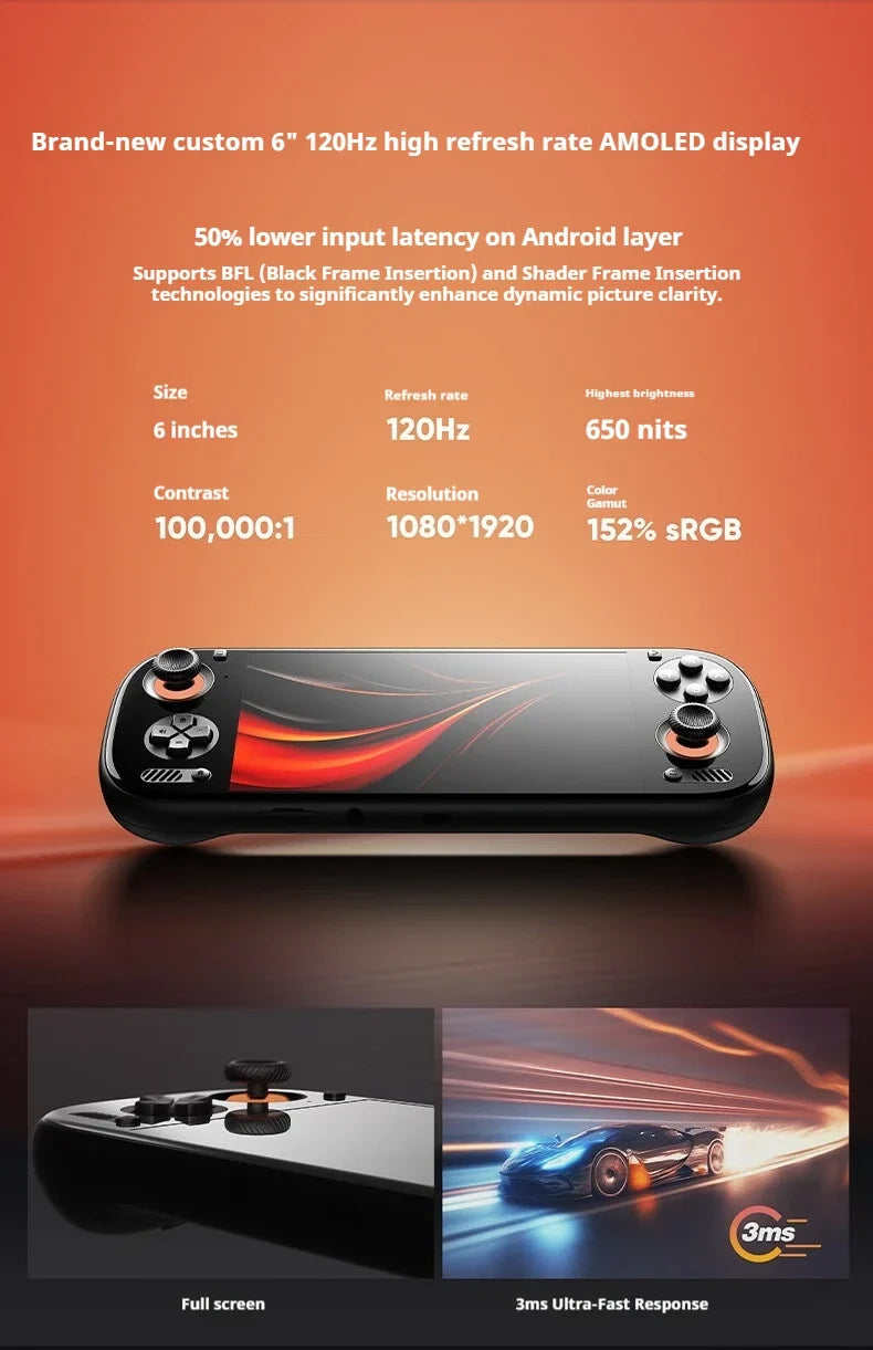 Pre-sale AYN Odin3 Handheld Game Players Qualcomm 8 Elite 6inche AMOLED 120Hz 8000mAh Game Console Hall Joystick 8000mAh Android
