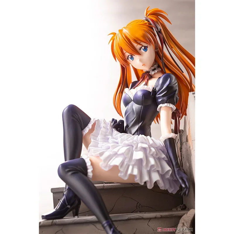 KOTOBUKIYA Original EVANGELION Anime Figure Asuka Langley Soryu Action Figure Goth Loli Dress Toys for Kids Gift Model Dolls