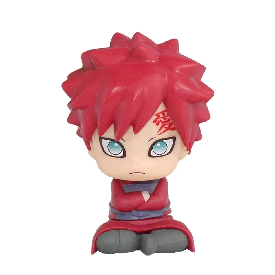 Popular Naruto Anime Figures Kakashi Action Figures Q Version Models Cute Sasuke Itachi Figures Car Decoration Accessories Toys