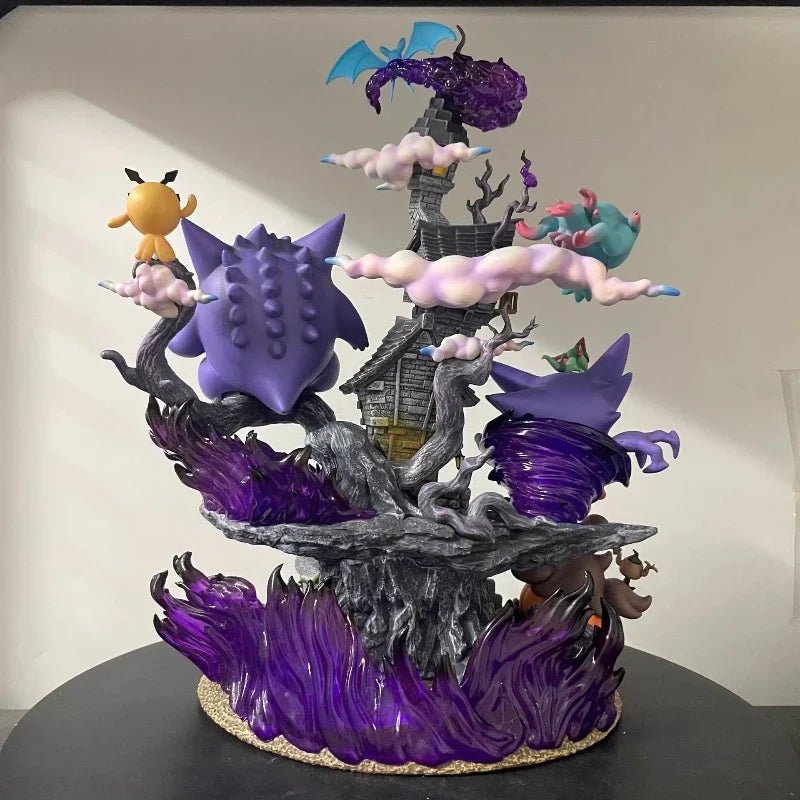 New Pocket Monster 31cm EGG Ghost Type Family Set Gengar Evolution Gk Figures Pvc Anime Static Statue Surprise Gifts Toys