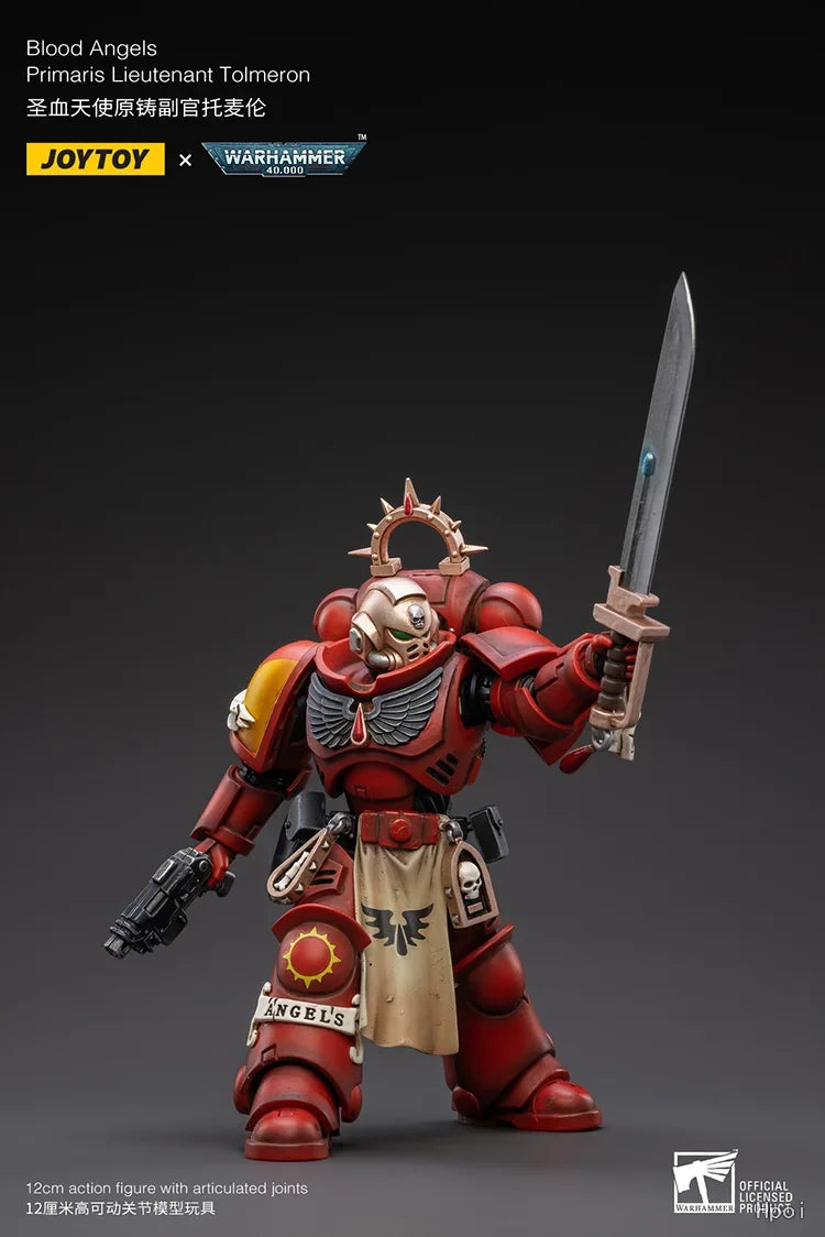 【In Stock 】 JOYTOY Warhammer 40K Blood Angels Primaris Lieutenant Tolmeron 1/18 Action Figures Toys Models