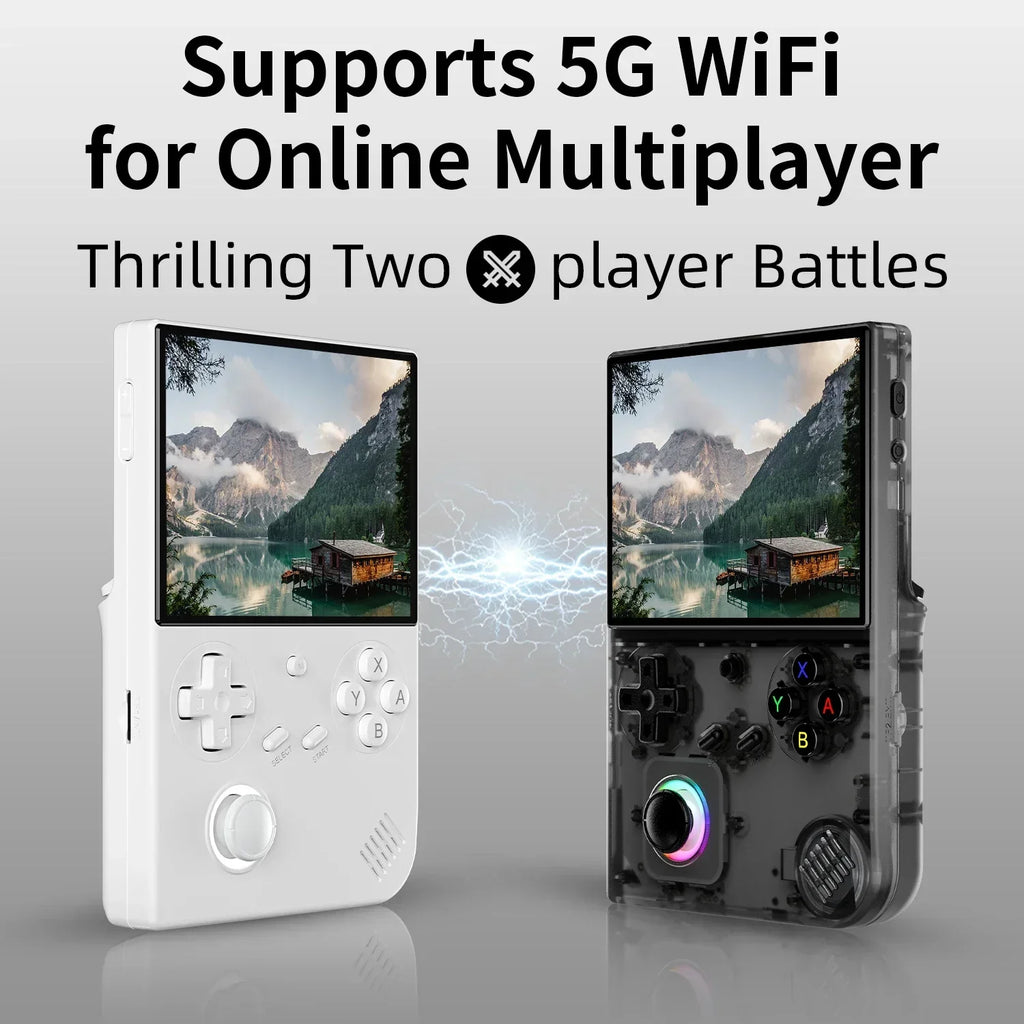 ANBERNIC RG40XXV Handheld Game Console 4''IPS Screen Video Output Joystick RGB Lighting Effect Streaming RG 40XXV Ebook MP4 Gift