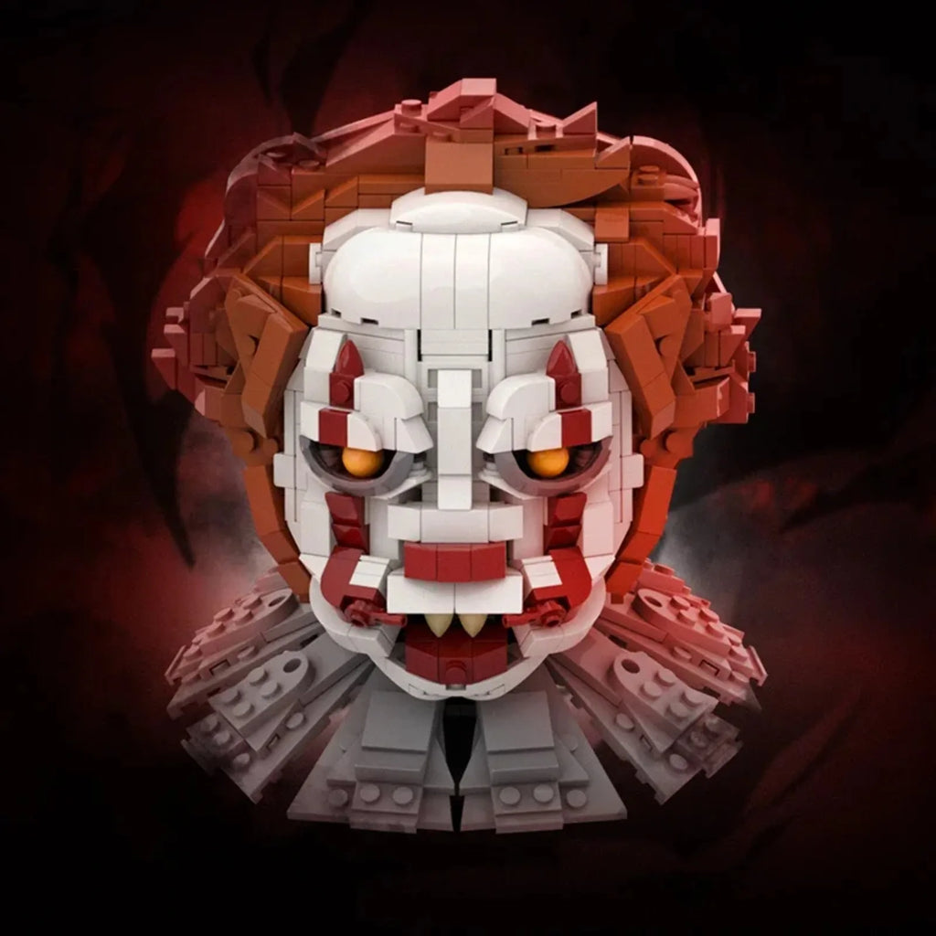 Pennywise Bust Building Blocks Stephen King's Figure Bricks Toys Halloween Gifts for Fans and Adults(880 PCS)