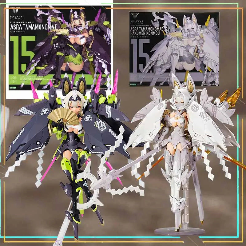 Kotobukiya Original MEGAMI DEVICE ASRA TAMAMONOMAE HAKUMEN KONMOU Anime Action Figure Assembly Model Toys Collectible Model