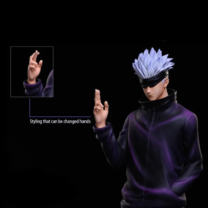 35cm New Jujutsu Kaisen Satoru Gojo Handmade Action Figures Original Hand-Made Pvc Model Anime Figure Collection Toys Gifts
