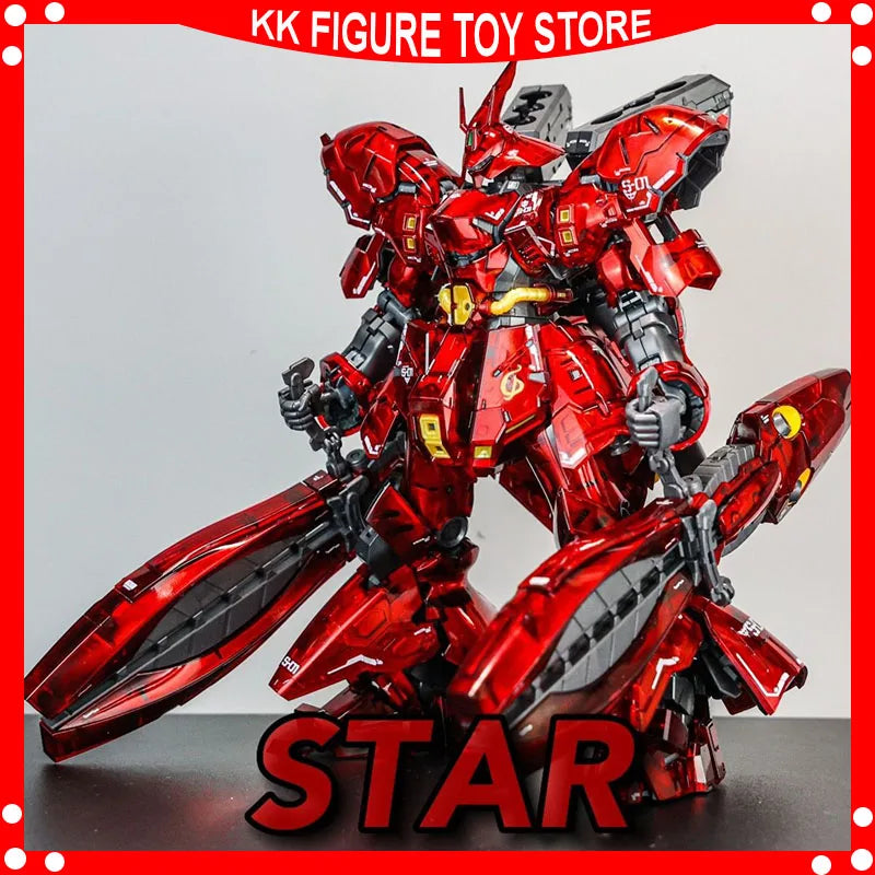 Star RG 1/144 Msn-04FF Sazabi Side-F Ver Metallic Clear Coating Assembly Model Kit Double Horn Funnel  Action Figure robot toy