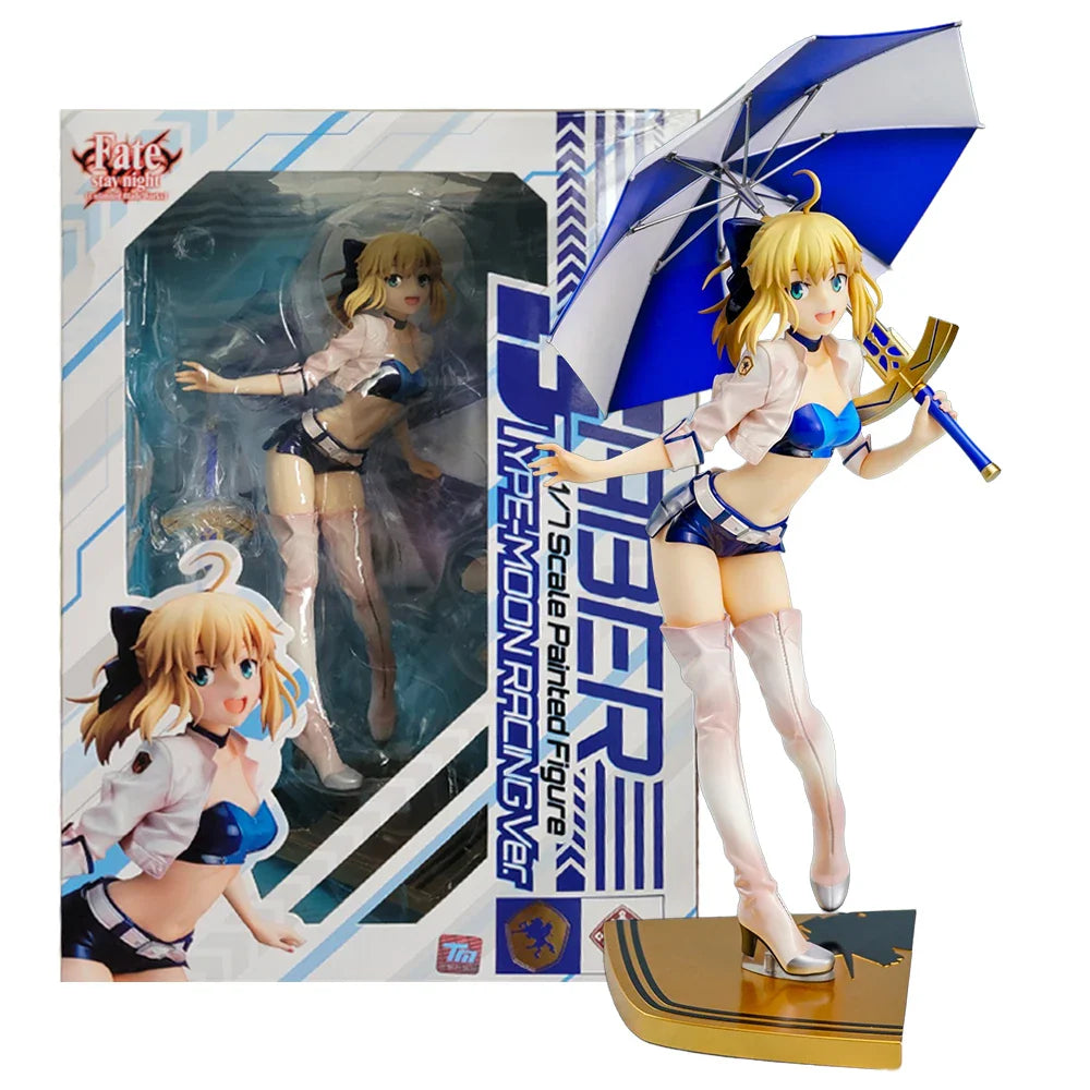 24CM Anime Fate/Stay Night Unlimited Blade Works Altria Pendragon Saber Figur TypeMoon Racing ver 1/7 Modell Spielzeugpuppe Figur