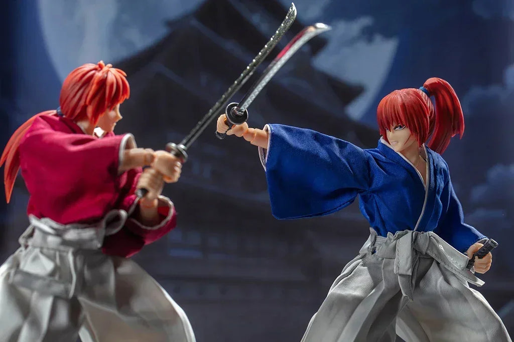 New Dasin GT Model Rurouni Kenshin HIMURA KENSHIN Himura SHF 1/12 Red / Blue/ 2nd Release PVC Action Figure Anime Model Toy