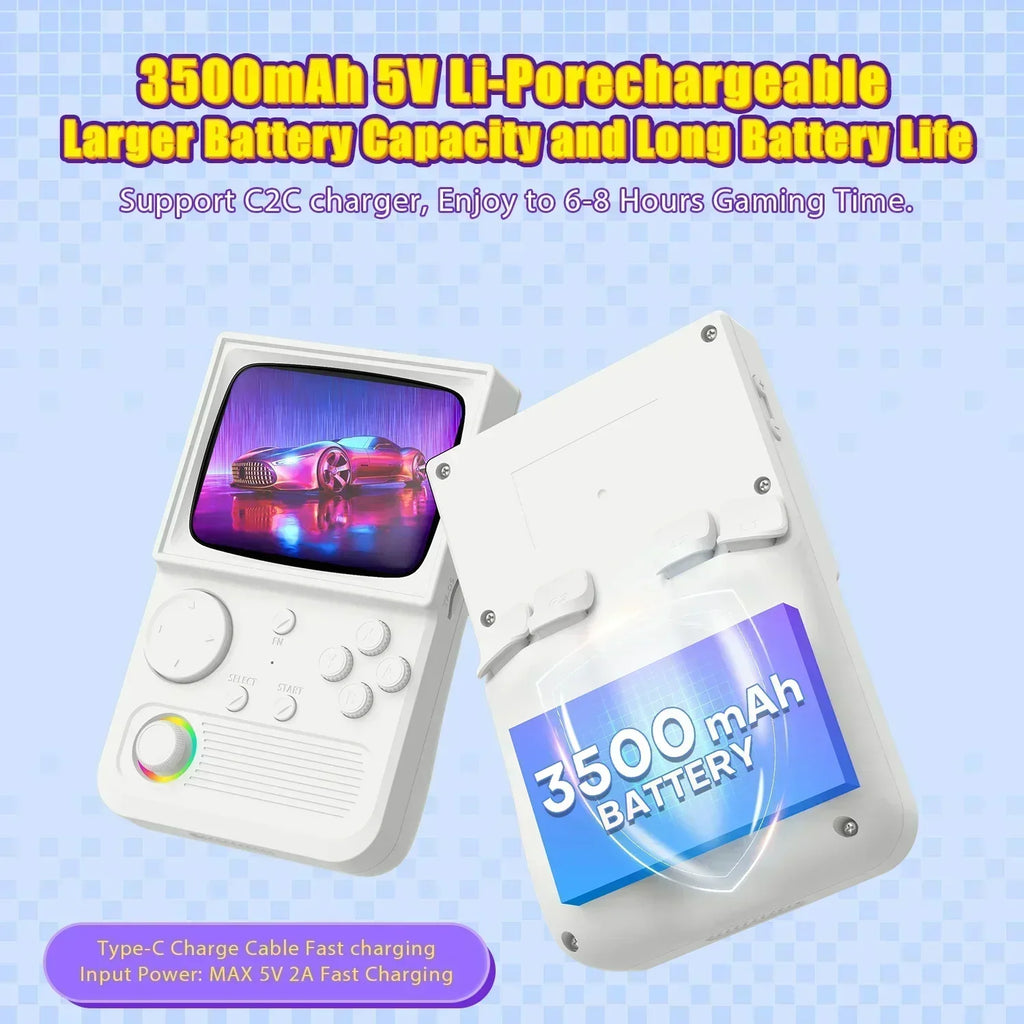 R36T Retro TV Handheld Game Console EmuEMEC System 18000+Game 3.5'' IPS Screen Wi-Fi Multiplayer Portable Pocket Video Console
