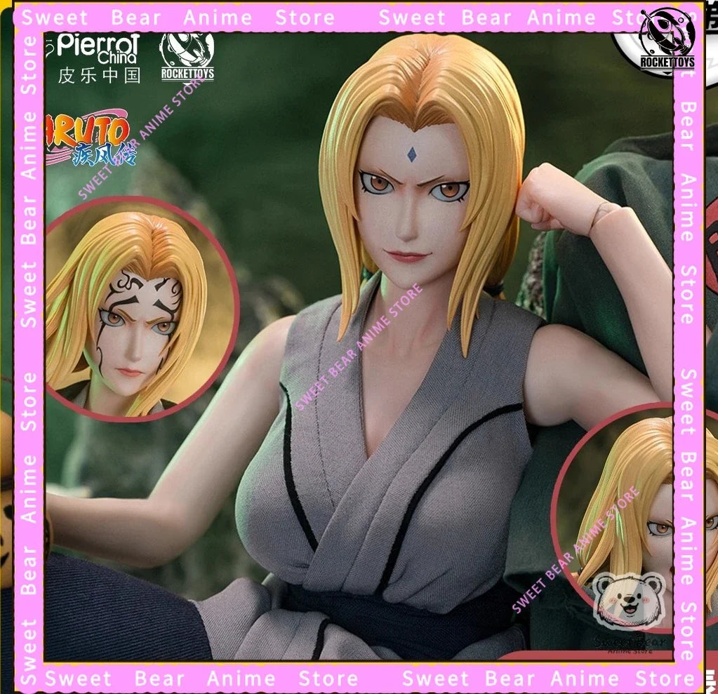In Stock ROCKET TOYS Godaime Hokage Tsunade ROC-009 Naruto Shippuden Action Figure Anime Model Trendy Toys Desktop Doll