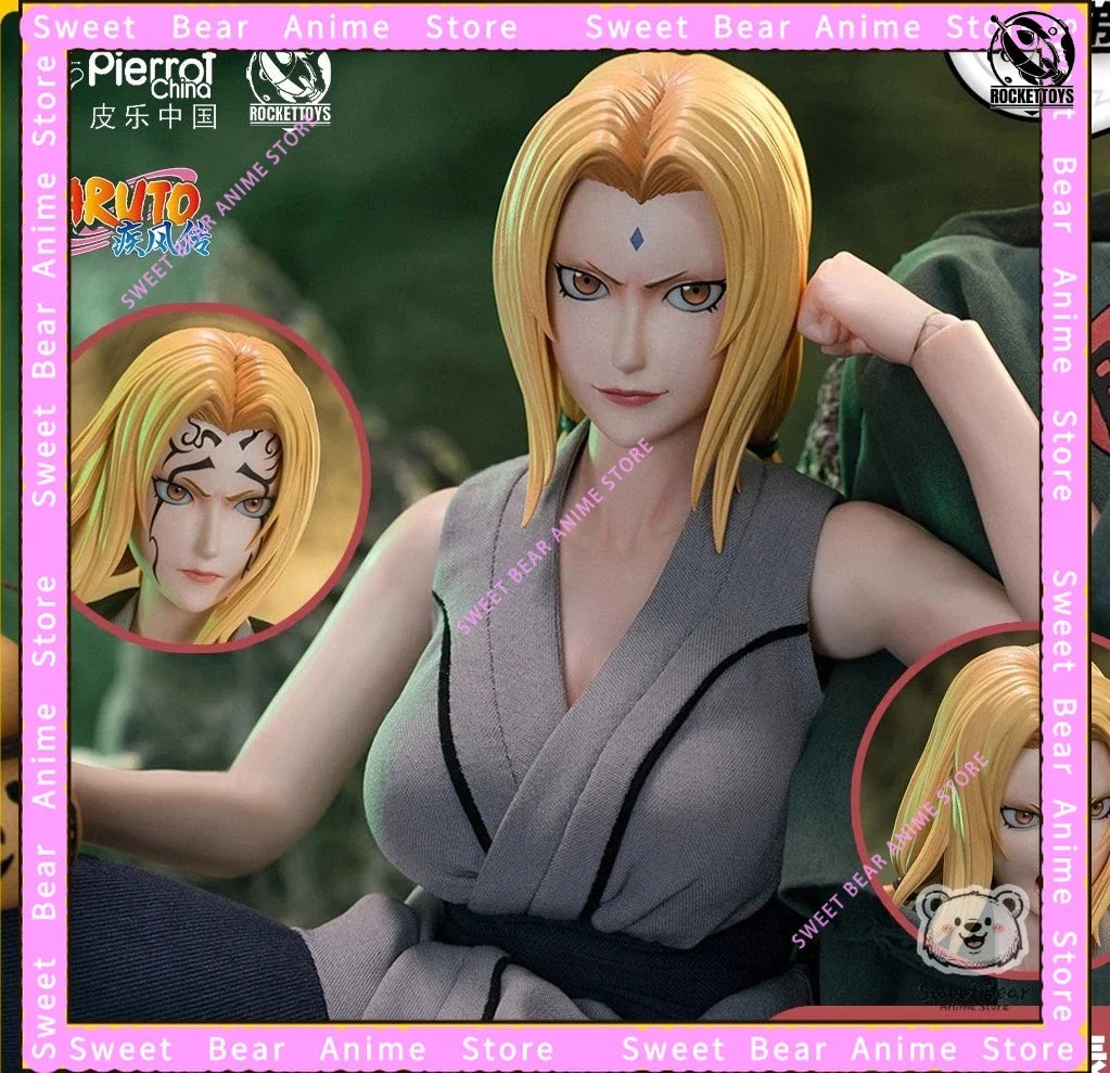 In Stock ROCKET TOYS Godaime Hokage Tsunade ROC-009 Naruto Shippuden Action Figure Anime Model Trendy Toys Desktop Doll
