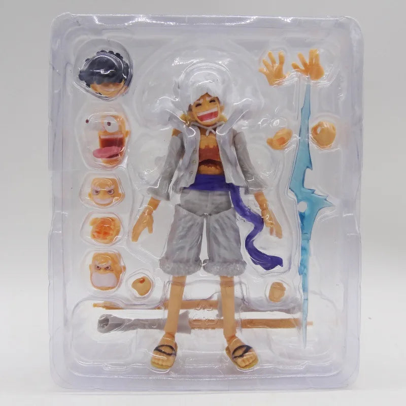 One Piece Shf Monkey D Luffy Figure Gear 5 Sun God Nika Luffy Action Figurine PVC Model Decoration Birthday Toys Gifts