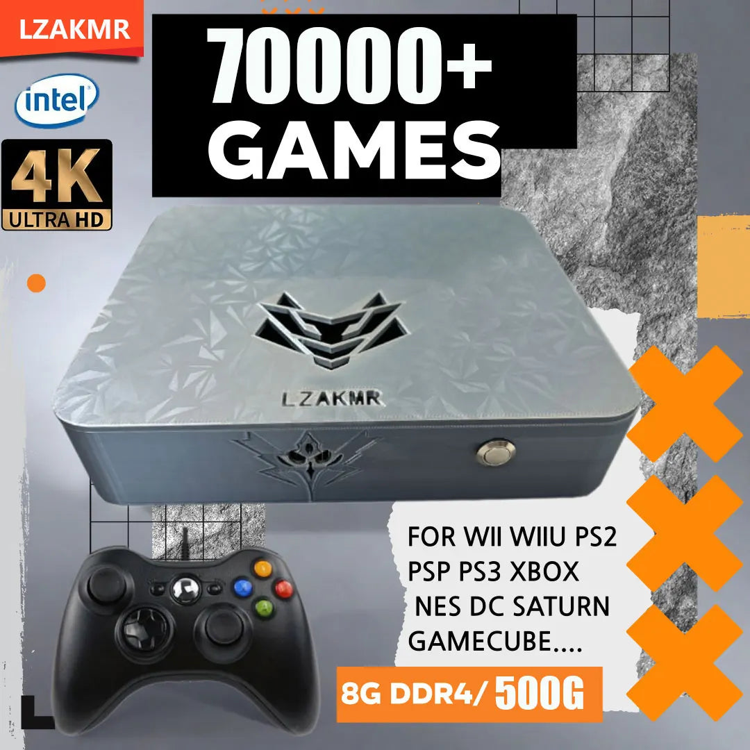 Dual System AK1 Pro Game Box 70000+GAME 8G RAM 500G Game System I5-6600 For PS2 PS3 WII SS NGC Sega Saturn Retro Game Box Intel