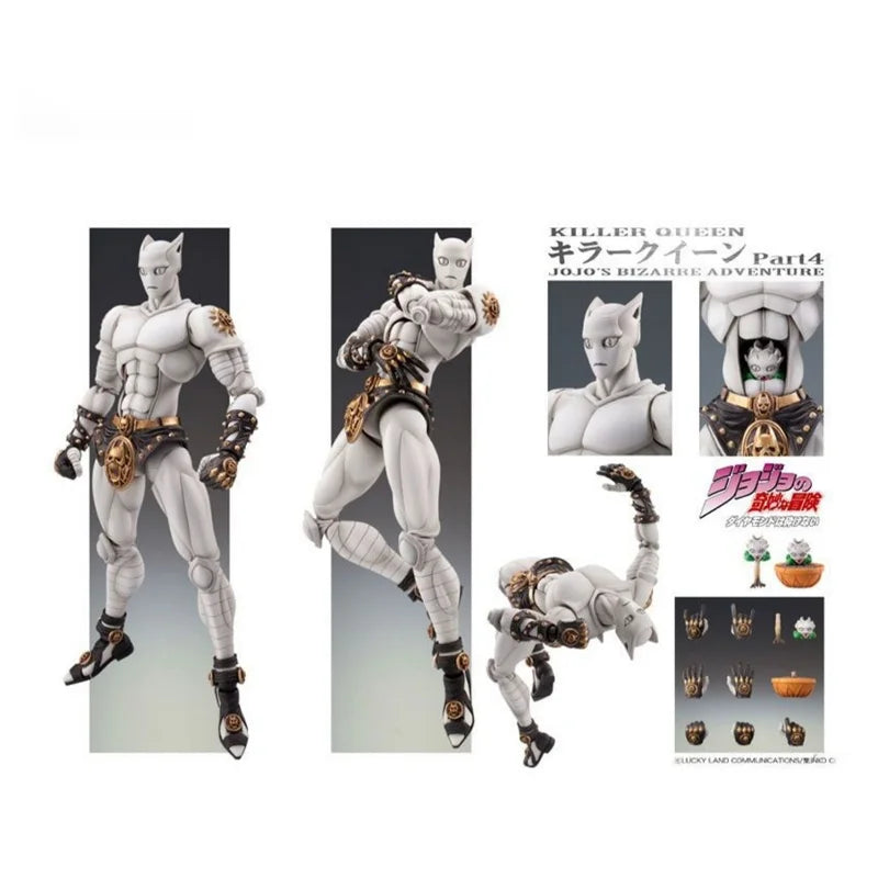 Super Action Statue Dio Yoshikage Kira Killer Queen Poseable Action Figure Room Desk Decoration Festival Gift Reissue In Stock