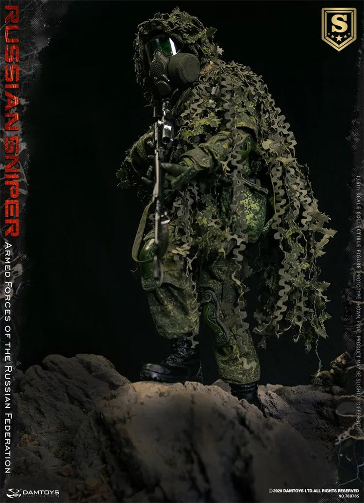 Damtoys Dam 78078S 1/6 Russian Federal Armed Forces Sniper Army Military Jungle Man Sniper 12" Action Figure Collection Gift