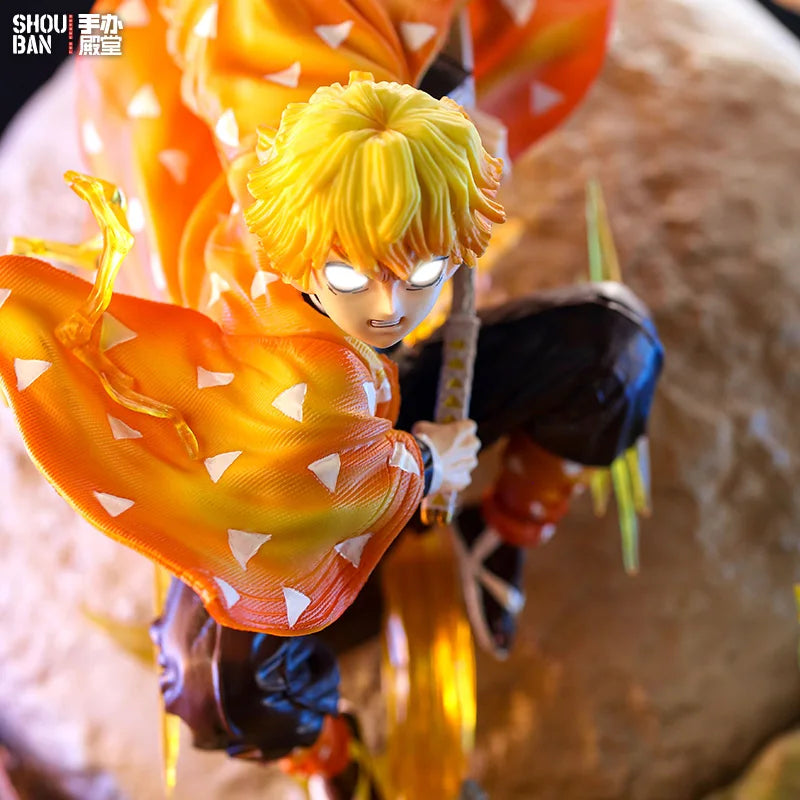 In Stock Demon Slayer Agatsuma Zenitsu And Kochou Shinobu Gk Rengoku Kyoujurou Action Figures Boutique Statue Desktop Decoration