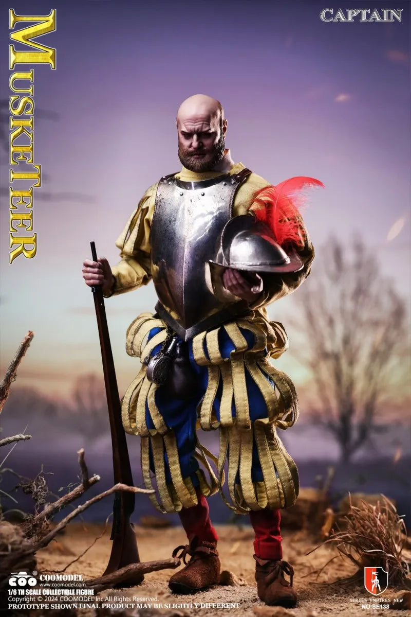In Stock COOMODEL SE138 SE139 1/6 Male Spanish Soldier Warrior Musket Infantry Full Set Delicate 12in Action Figure Model