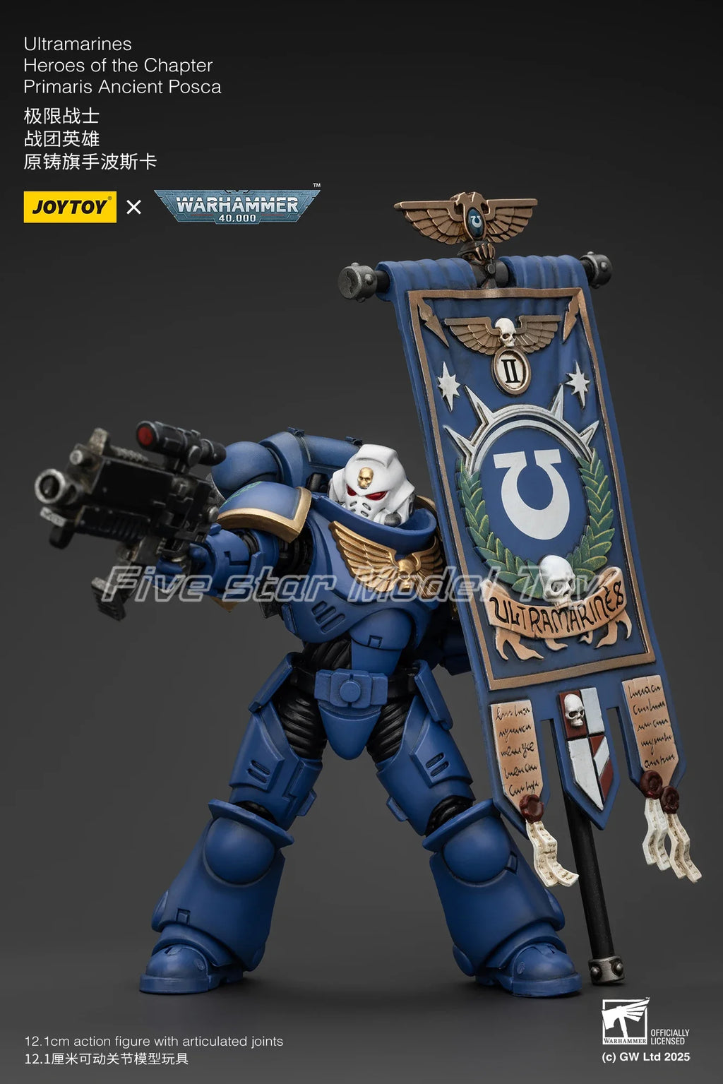 【FS】Original JOYTOY Warhammer 40K New Ultramarines Primaris Ancient Posca 1/18 Action Figure Models Anime Toys Gifts Collection