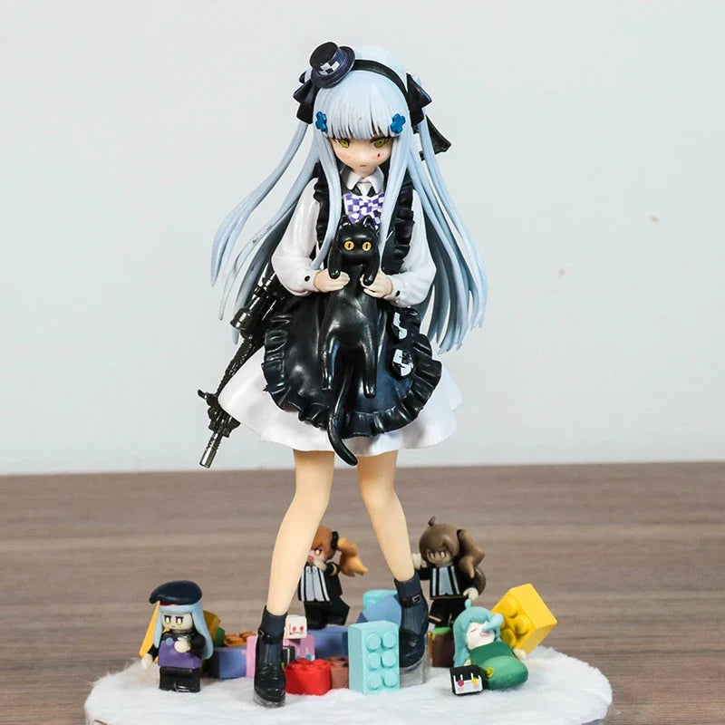 Hk416 Girls Frontline Anime 21cm Groza Model Doll Pvc Anime Action Figure Collect Statue Decoration Children'S Toy Birthday Gift