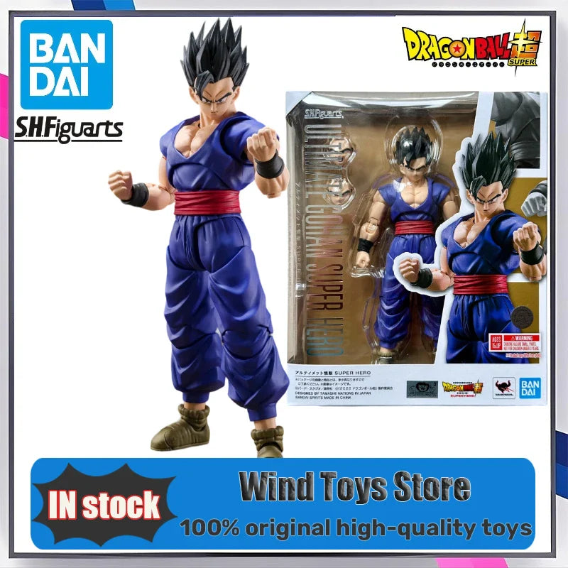 Bandai Dragon Ball Son Gohan Anime Actionfigur 14cm SHF Superhelden-Puppe Modell-Spielzeug für Kinder 100% Original auf Lager