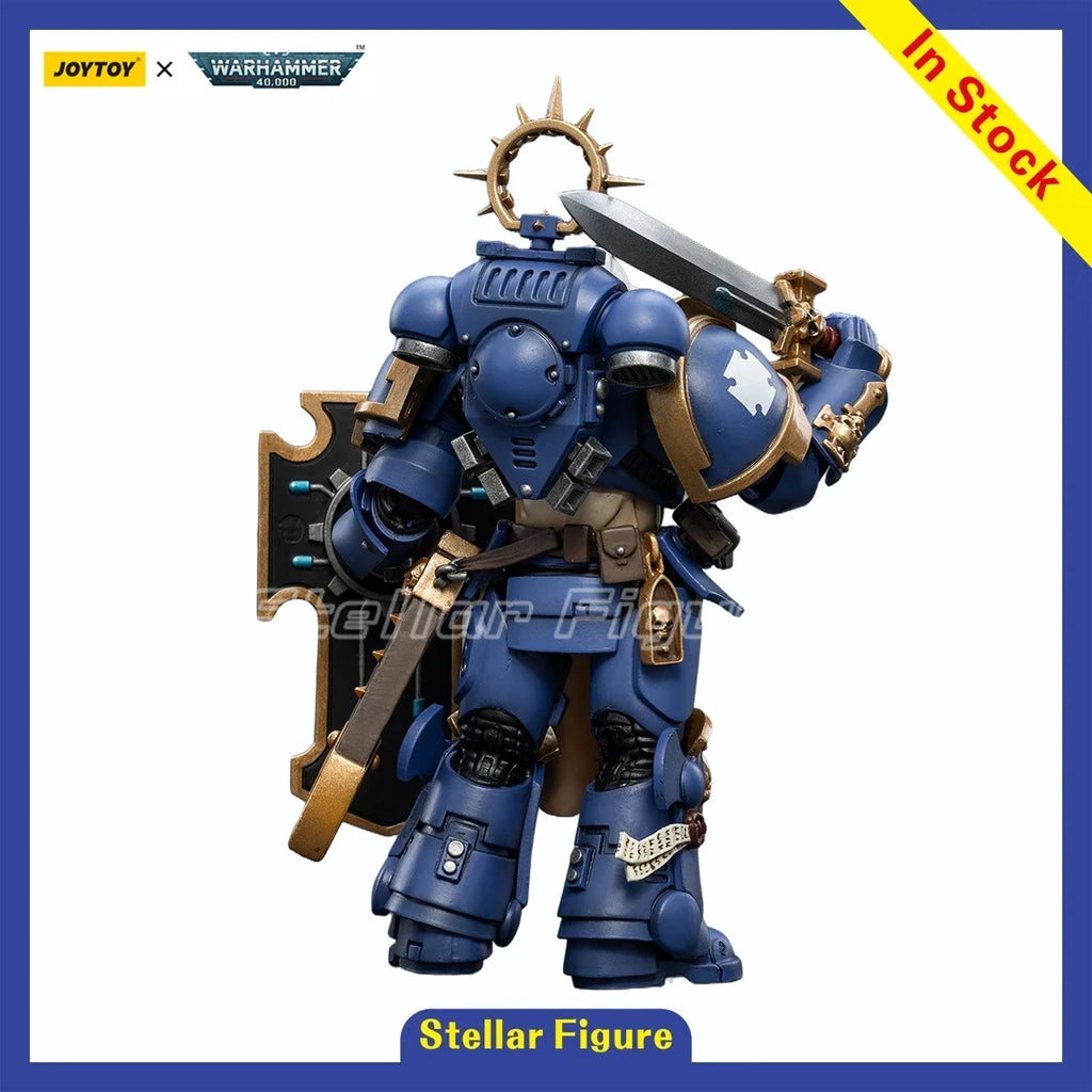 【SF】JOYTOY Warhammer 40K 1/18 Action Figure Ultramarines Bladeguard Veteran Model Toys Gifts Collection Ornaments