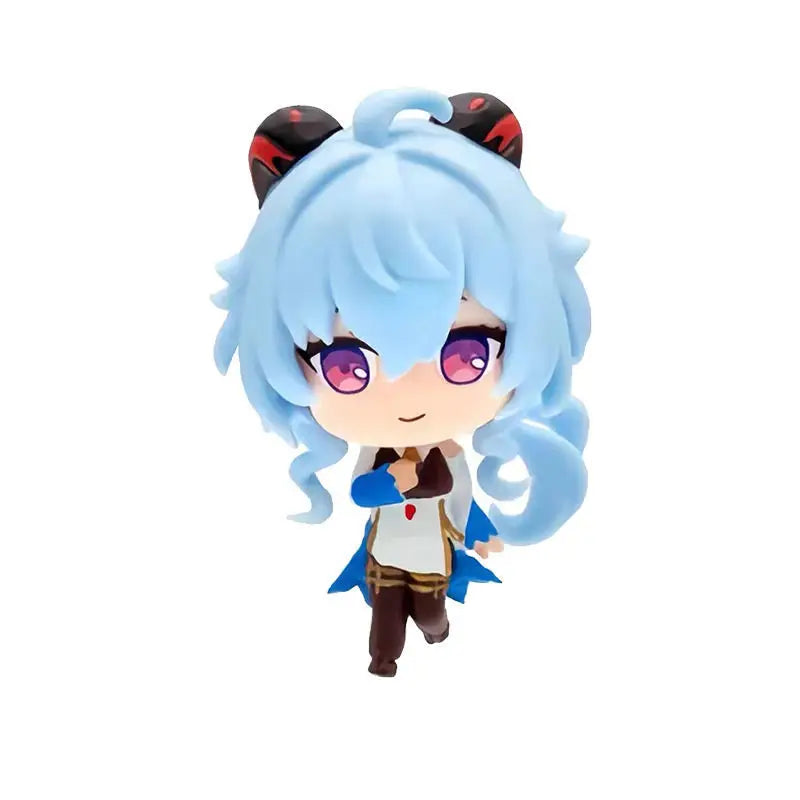 Anime Genshin Impact Kawaii Figure Paimon Amber Klee Kelly Action Figure Cute Game Figurine Model Kid Toys Children's Day Gifts