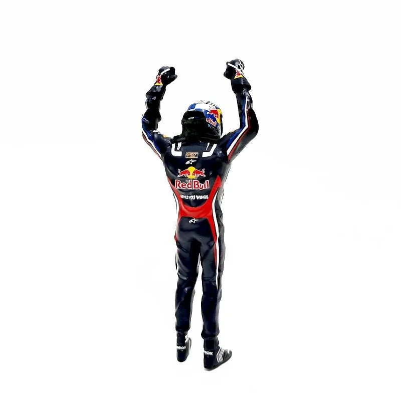 1:18 Scale 1Pcs Resin Model Scene Accessory Male Champion Driver Racing Car Racer Action Figure Fist Making Posture Display Toys