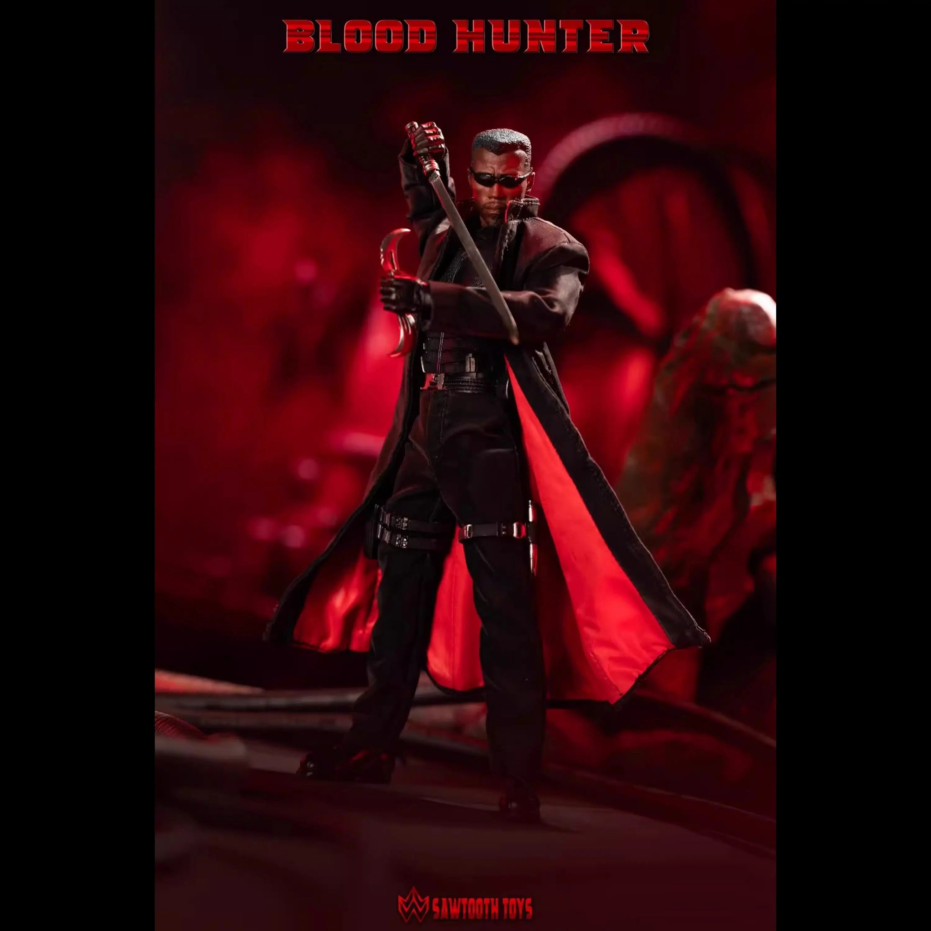 Sawtooth Toys Actionfigur Blood Hunter 1:12 Maßstab 6 Zoll Sammlerstück mit austauschbaren Köpfen, Waffen, Zubehör für Sammler
