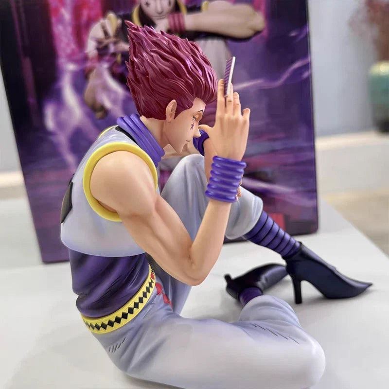 Hunter×Hunter Anime Hisoka Action Figure Pvc Sitting Statue Doll Desk Decoration Collectible Toy In Stock Genuine