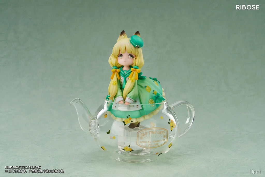 【In Stock】Original RIBOSE DLC Series Tea Party Cat Lemon Cat Model Figure Toys Gift